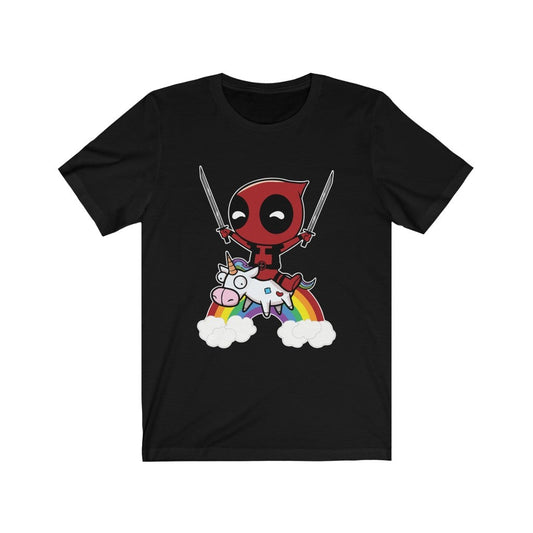 Dead Hero With Unicorn Popculture Graphic T-Shirt