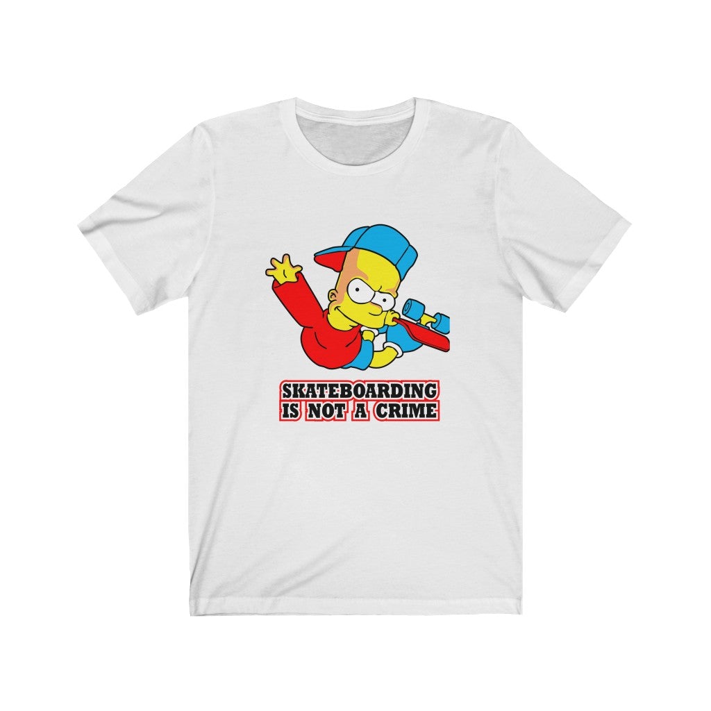 Skateboarding Is Not a Crime Popculture Graphic T-Shirt